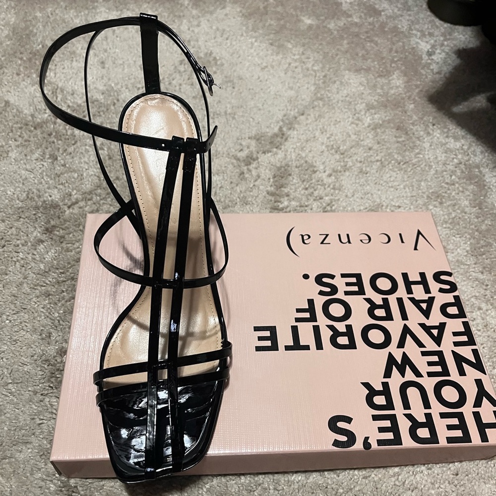 Comfy Black Boho Heels